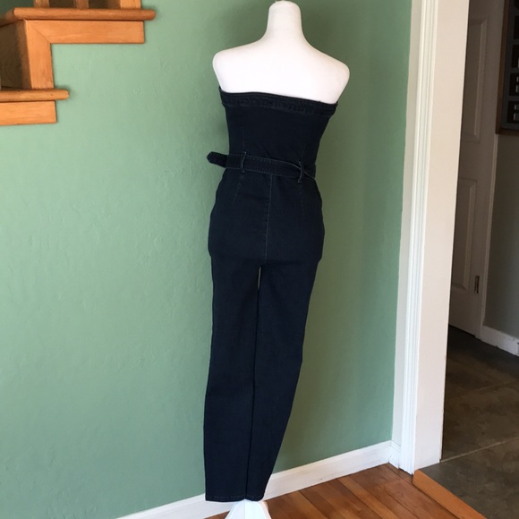 Guess strapless jean jumpsuit - Picture 5 of 7
